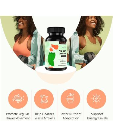 HappieVita 15 Day Gut Cleanse Detox for Women & Men Advanced Gentle Gut Colon Cleanse Detox with Psyllium Husk Cascara Sagrada Senna and Probiotic Natural Laxative 30 Capsules - Buy Online on GoSupps.com