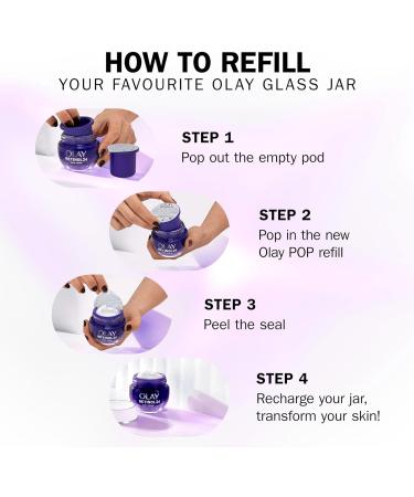 Olay Retinol 24 Night Cream Face Moisturiser REFILL Skincare with Antioxidant Vitamin E. Overnight Anti Aging Skin Care: Smooths Renews and Hydrates 50ml Retinol Refill - Buy Online on GoSupps.com