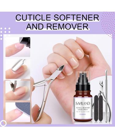 Saviland 100ML Cuticle Remover Liquid with Nipper & Pusher - Soften, Moisturize & Salon Quality at Home - Buy Online on GoSupps.com