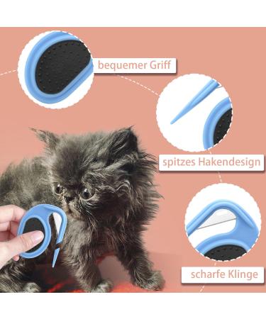 May Huang De Filtering Knife Cat - 4-Piece Multifunctional Pet Hair Removal Comb Set for Undercoat & Feast | Portable Grooming Tools for Cats - Buy Online on GoSupps.com