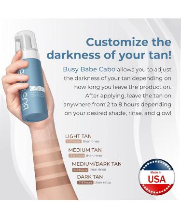 CABO Tanning Mousse Self Tanner - Dark Bronze 200ml | Flawless Sun-Kissed Glow for All Skin Types | Includes Mitt | Sunless Tanning Solution - Buy Online on GoSupps.com