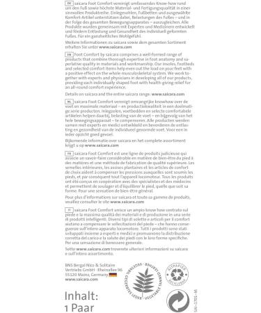 Saicara Relax Plus for Fallen Arches & Flat Feet - Size 39 (1 Pack 2 Pieces) - International Shipping Available - Buy Online on GoSupps.com