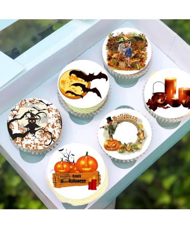 24 x Pre-Cut Halloween Mix 16 Edible Stand up Wafer/Rice Paper Cupcake Toppers Birthday Party Cake Decorations - Buy Online on GoSupps.com