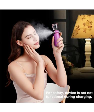 FacieFancy Nano Facial Mister - Strong Fine Mist - Adjustable Flow - Portable Mini Sprayer - Purple - Buy Online on GoSupps.com