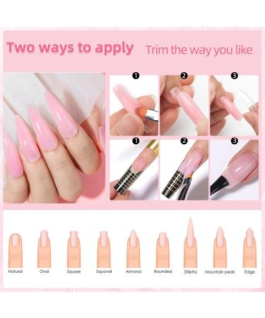 TopDirect Poly Gel Nail Kit - 8 Colours Poly Gel + White & Silver Liner Gel Polish - Beginner's Full Set with 100 False Nail Tips - Builder Gel Kit for Women - Mix-1 - Buy Online on GoSupps.com