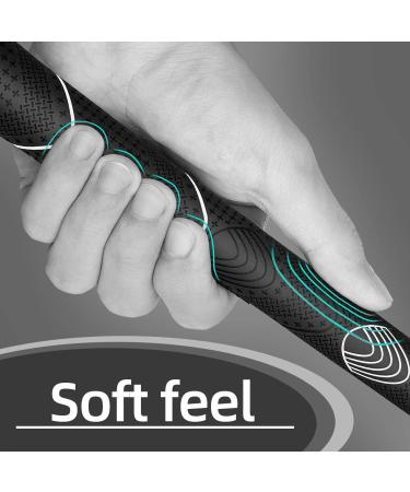 Geoleap Glory-T Rubber Golf Grips Set of 13 - Soft Feel, Anti-Slip, Thumb Pattern - Standard/Midsize, 6 Color Options - Comfortable Hybrid Club Grips (Light Blue) - Buy Online on GoSupps.com