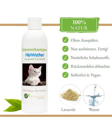 Cat Shampoo No Water | Bio Gentle Care for Sensitive Cats | 250ml Lavaerde - Rinse-Free Formula for Water-Shy Cats - Buy Online on GoSupps.com