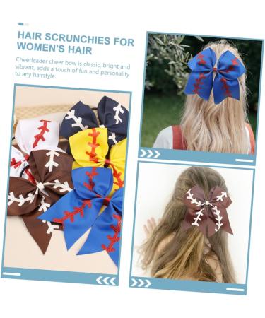 minkissy Kids Baseball Girls Softball Baseball for Kids Barrettes for Girls Softball Scrunchies Softball Bows for Team Bow Scrunchies Cheerleader Bows for Girls Child Ribbon Hair - Buy Online on GoSupps.com
