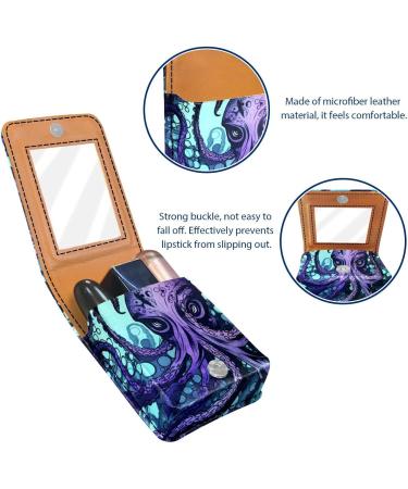 Buy Premium Leather Lipstick Case Organizer with Mirror | Mini Lip Gloss Holder Bag - Fish Ocean Devilfish C605l9sook - International Shipping Available - Buy Online on GoSupps.com