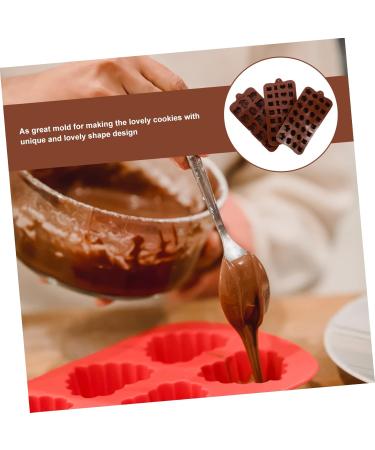 Alipis 6 pcs Chocolate Jelly Mold Ice Baking Adorable Cube Tools Silicone Supple DIY Candy for Fondant 21X10.2cmx2pcs Brown 2x2pcs - Buy Online on GoSupps.com