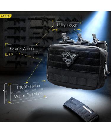 WYNEX Tactical Mag Admin Pouch with Triple Stacker Magazine Holder - Black - Buy Online on GoSupps.com
