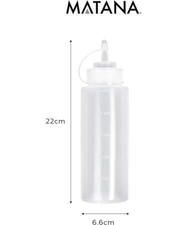 MATANA 8 Large Sauce Bottles Condiment Bottles Plastic Bottles with Cap 500ml - Solid & BPA Free - Buy Online on GoSupps.com