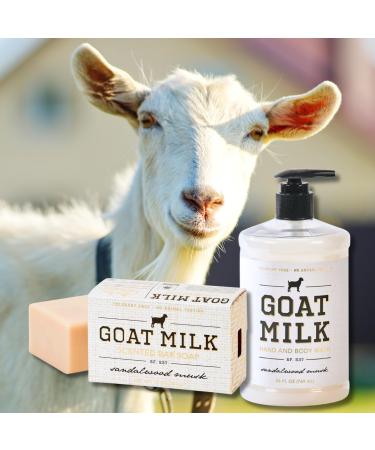 San Francisco Soap Company Goat Milk Bar Soap | Sandalwood Musk | Dye-Free | Nourishing 10oz Unisex Bar Soap - Buy Online on GoSupps.com