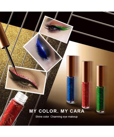 Vibrant Eye Makeup Liquid - 12 Colors of Diamond Glitter & Metallic Eyeliners | International Shipping - Buy Online on GoSupps.com