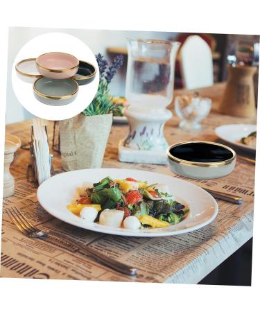 LABRIMP 4pcs Ceramic Saucer Japanese Soy Sauce Dishes Ice Cream Bowl Soy Sauce Plates Appetizer Plate Sauce Bowls Condiments Bowl Vinegar Dish Nordic Ceramics Seasoning Bowl - Buy Online on GoSupps.com
