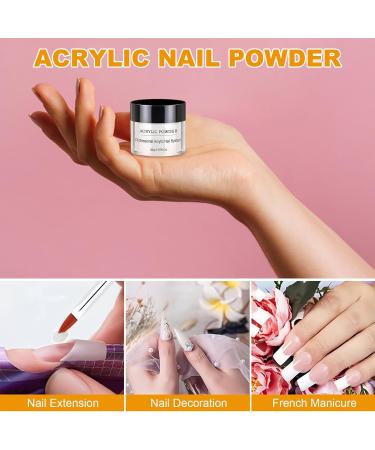 Clear Acrylic Powder for Nails Professional Nail Acrylic Powder for Acrylic Nails Extension Carving Nails Acrylic Nails Extension For Nail Art for Nails Beginners or Salon - Buy Online on GoSupps.com