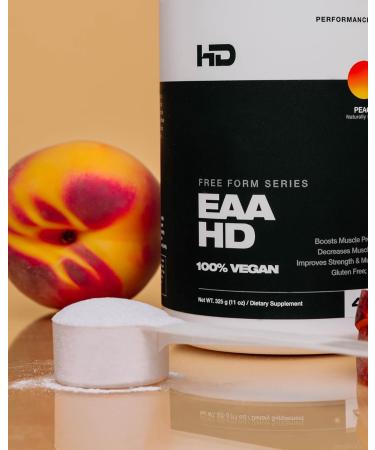 HD MUSCLE EaaHD Essential Amino Acid Powder | 5g Amino9 Blend with All 9 Essential Amino Acids EAAs | Boost Performance & Increase Recovery | Vegan Gluten Free | 40 Servings (Peach) Peach 40 Servings - Buy Online on GoSupps.com