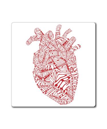 Anatomical Heart Funny Nurse T-Shirt | Nurse Appreciation | Nurse Shirts | Registered Nurse Graduation Gift | Doctor Gift Magnets 3" 3"