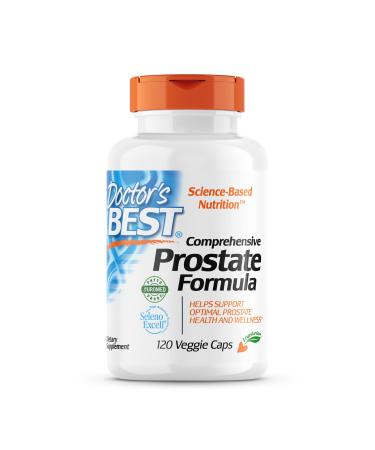 Doctor's Best Comprehensive Prostate Formula - Saw Palmetto African Pygeum Bark Nettle Root CardioAid & SelenoExcell - Prostate Support & Urinary Health 120 Count