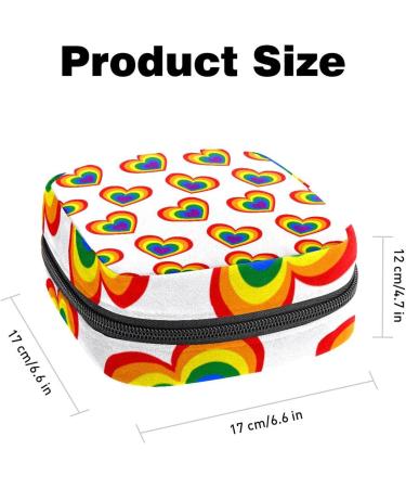 Colorful Heart Portable Period Kit - Women's Bond Storage Pockets & Holder | Feminine Product Bag for Girls - Buy Online on GoSupps.com