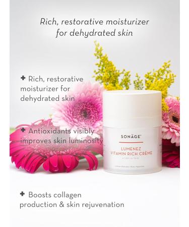 SONAGE Lumenez Vitamin Facial Cream - Hydrating Daily Moisturizer with Vitamin C for Dry Skin | International Shipping Available - Buy Online on GoSupps.com