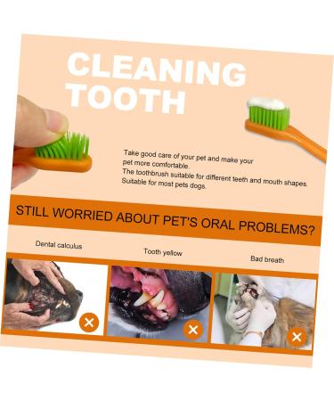 BESPORTBLE 1 Set Pet Toothbrush Dog Care Toothbrush Dog Teeth Cleaning Stick Dog Toothpaste Pp Orange - Buy Online on GoSupps.com