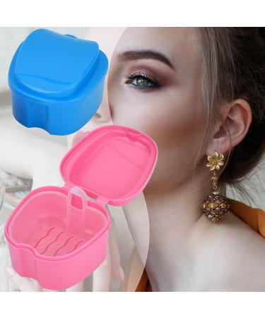 Denture Box Retainer Case Denture Storage Bath Box Denture Holder Box Cleaning Box Lightweight and Portable Cleaning Box with Filter (M Blue) M Blue - Buy Online on GoSupps.com