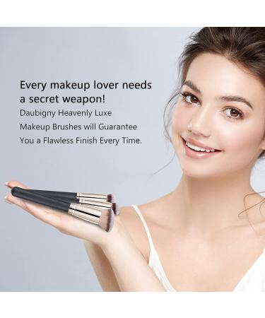 Daubigny Pro Kabuki Makeup Brushes Set - Premium Synthetic Bristles for Flawless Liquid Foundation Application - 3pcs Black Brushes - Buy Online on GoSupps.com