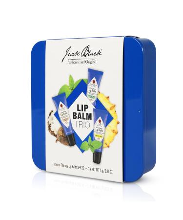 Jack Black Intense Therapy Lip Balm 0.25-Oz. SPF 25 Sun Protection Lip Moisturizer Hydrating Lip Balm with SPF Lip Sunscreen Variety Pack Trio 0.25 Ounce (Pack of 3) - Buy Online on GoSupps.com