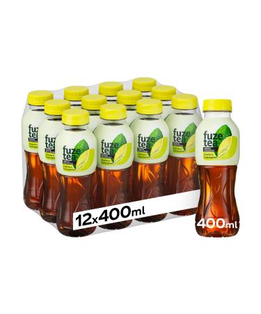 Fuze FuzeTea Lemon and Lemongrass Sugar-Free - 12 x 400ml bottles iced lemon tea with a hint of lemongrass sugar-free in a 100% recyclable PET bottle non-alcoholic beverage