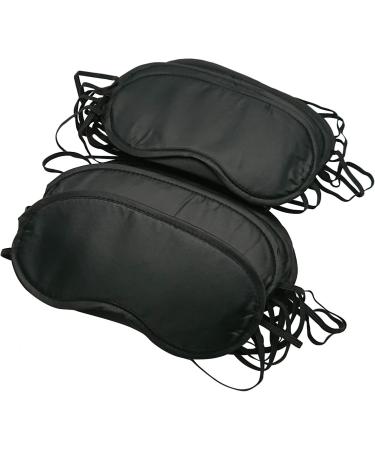 12 Pcs Eye Mask Sleep Blindfold with Nose Pad and Elastic Strap - Ideal for Travel, Gaming, and Deep Sleep - Black - Buy Online on GoSupps.com