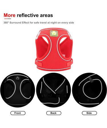 Neuwehe Cat Dishes Set - Leash Outbreak-Proof Cat Tableware with Adjustable Reflective Harness for Kittens/Dogs (XS Red) - Buy Online on GoSupps.com