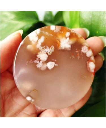 Natural Stone Cherry Blossom Agate Bracelet Heart Palm Stone Shaman Feng Shui Crystal Room Ornament Gemstones and Crystal (Color : 60-70g) - Buy Online on GoSupps.com