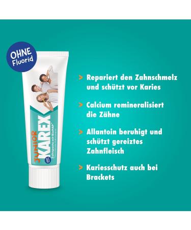 Junior Karex Toothpaste - 4 x 65 ml | Caries Protection for Kids 6+ | BioHAP Formula for Healthy Enamel | Special Needs for Alternating Bite - Buy Online on GoSupps.com
