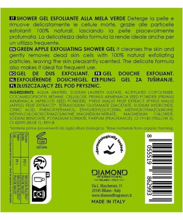 DIAMOND Dolce & Mania Shower gel with green apple scent 300 ml moisturizing and removes dead cells fresh and fragrant skin Apple 300 ml 1er Pack - Buy Online on GoSupps.com