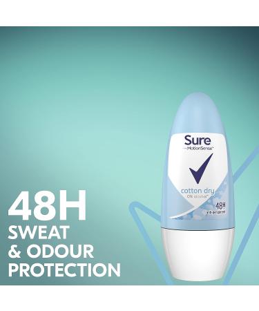Sure Cotton Fresh Roll-on Deodorant - 6 Pack 50ml - Long-lasting Protection - Buy Online on GoSupps.com