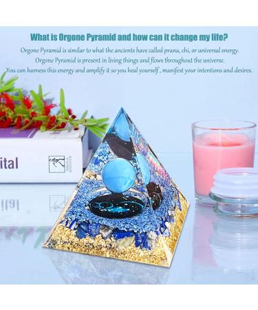 VDYXEW Lapis Lazuli Aquarius Orgone Pyramid for Positive Energy and Stress Relief - Buy Online on GoSupps.com