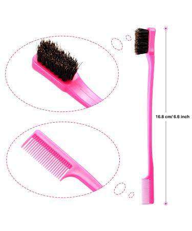 10-Piece Double-Sided Hair Edge Brush & Comb Combo Pack in 5 Colors - Buy Online on GoSupps.com