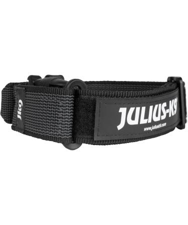 Julius-K9 Colour and Gray Fur Collar with Handle | Durable, Easy to Clean, Water Resistant | 40 mm (38-53 cm) Black-Gray | Safety Lock and Interchangeable Patch - Buy Online on GoSupps.com