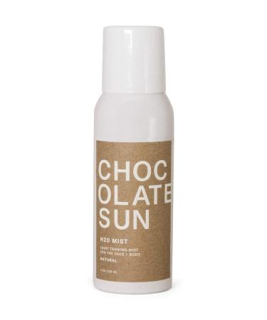 Chocolate Sun - Organic H20 Enhance Loght Tanning Mist Face & Body (Fair To Medium, 4 oz) | Clean, Non-Toxic Sunless Tanning