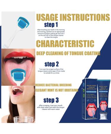 Miioto Tongue Cleaner & Scraper Set | 50g Tongue Cleaning Gel + Brush | Freshens Breath & Eliminates Bad Breath | International Shipping - Buy Online on GoSupps.com