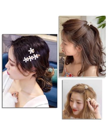 Mini Flower Pearl Hair Claw Clips (12 Pieces) - Decorative Hair Accessories for Women and Girls - Buy Online on GoSupps.com