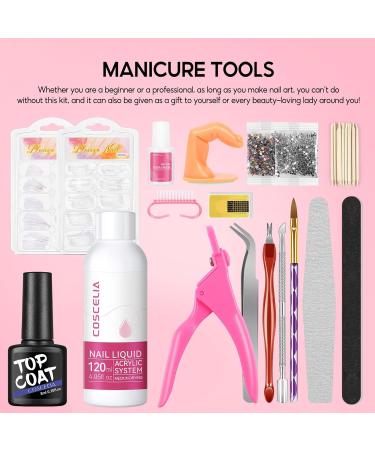 Acrylic Nail Kit with UV Light & Drill - Complete Beginner Set for Nail Art & DIY at Home | Professional Glitter Powder & Nail Tips | Perfect Gift for Women - RJ0357 - Buy Online on GoSupps.com
