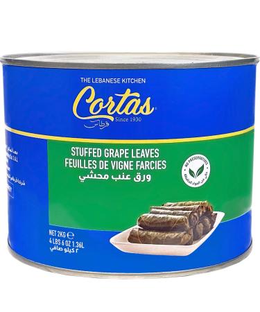 Cortas - Stuffed Grape Leaves, 4.4 Lb (2 kg) - 75 pieces | Premium, Large (70 oz) 4.4 Pound (Pack of 1)