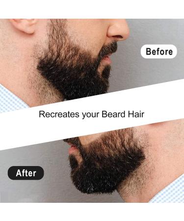 Pongnas 3 Pieces Beard Pencil Filler Dual Head 4 Tips Beard Pencil Waterproof Long Lasting Beard Shaping Pen for Mustache Black - Buy Online on GoSupps.com