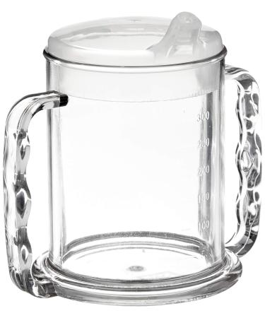 Performance Health Two Handled Clear Mug - 285 ml 1 Count (Pack of 1) Mug - Clear Lid 285ml Single