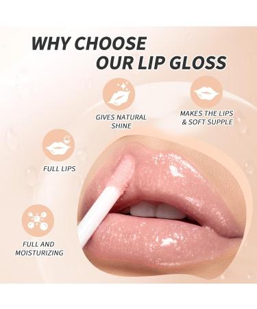  Mikabila Lip Gloss Moisturizing Lip Gloss Transparent 3D Lipstick Liquid Lipstick Lip Gloss Lip Gloss Non-Sticky Volumizing and Shiny (07#AMBER) - Buy Online on GoSupps.com