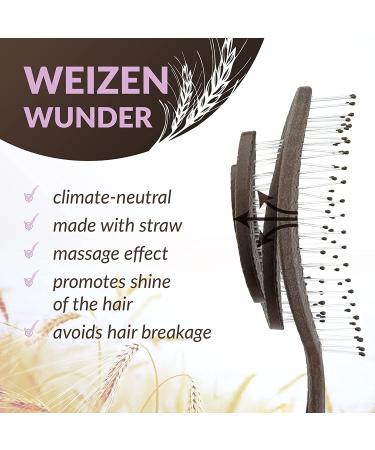 marQus Hair Detangler Brush - Natural Coffee Brush with Bending Bristles for Effortless Tangle Removal - Buy Online on GoSupps.com