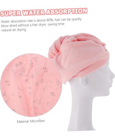 Quick Dry Pink Hair Drying Cap | Healeved Thick Bathing Turban | International Shipping Available - Buy Online on GoSupps.com