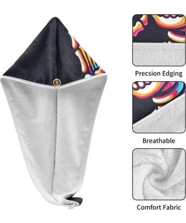 Skull Ok Hair Towel 2 Pack - Super Absorbent Quick Dry Hair Turbans for Women & Girls | Stylish & Functional Head Towels - Buy Online on GoSupps.com